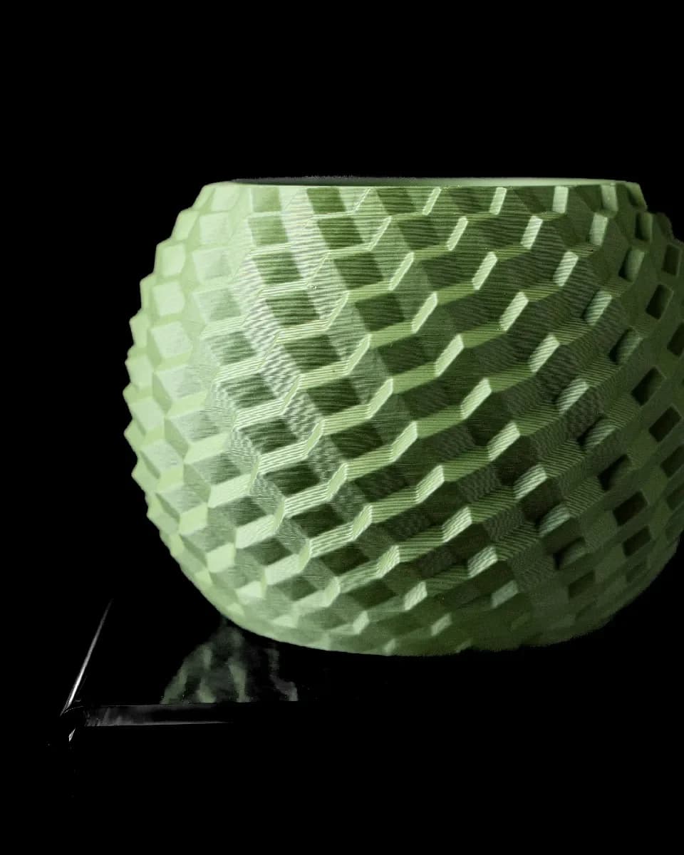 Cobble – Cache-pot géométrique à texture 3D - Miniature 4